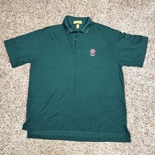 Vintage 90s Atlanta Embroidered Classic Polo Shirt Mens Large Green Made in USA
