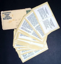 Sunsweet Prune and Apricot Recipe Cards Nice Collection Vintage