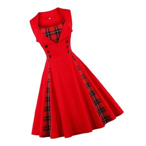 Elegante Abito Da Donna Vintage Scozzese A Quadri Anni 50 Stile Anni 60 Ebay