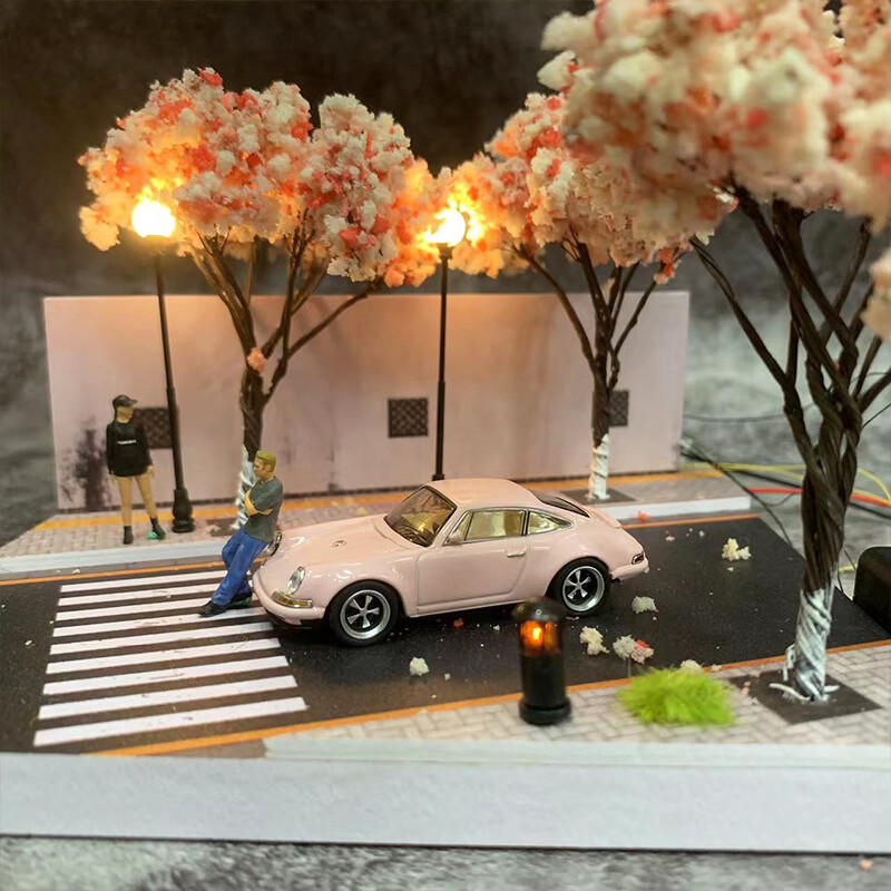 1:64 Diorama Car Garage Model City Street Car Parking Lot
