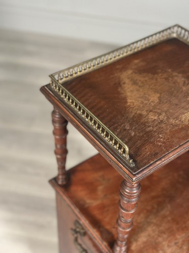 A Late Victorian Aesthetic Movement Mahogany Fireside Purdonium - Picture 3 of 13