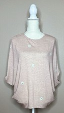 Jupee Sophie Top Women's Small Pink Batwing Stretch Knit Made in USA New