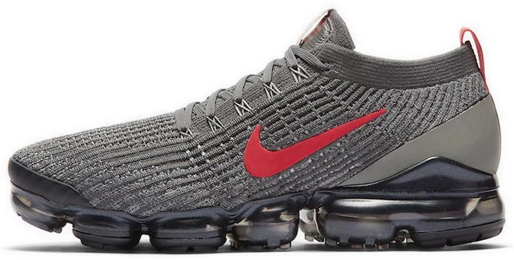 Nike Air VaporMax 3.0 Particle Grey Shoes Men\'s Size 12 Shoes NIKE Air Vapormax Flyknit 3 Particle Grey Red AJ6900-012  main image 3