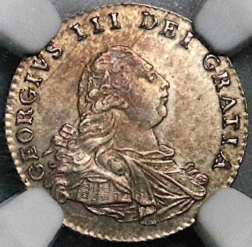 1792 NGC UNC George III Great Britain 2 Pence Wire Money Silver Coin (24123101D)