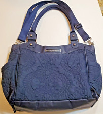 Petunia Pickle Bottom City Blue Carryall Bag Tote Purse with Strap, Pre-owned