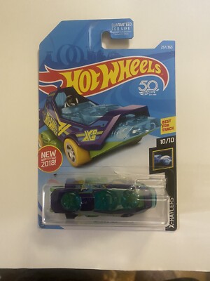 2018 Hot Wheels X-Raycers #10/10 HOVER & OUT Purple/Trans Green ERROR