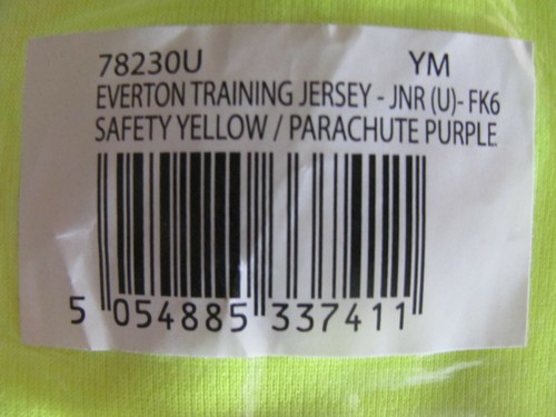 Everton F.C. Camiseta de Entrenamiento Umbro EPL Fútbol Juvenil M (YM) Amarilla Niños Niños - Imagen 6 de 7