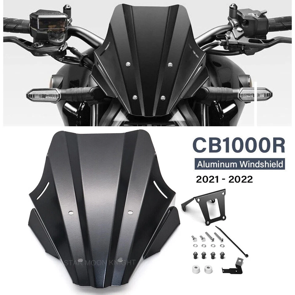 Aluminum Fairing Motorcycle Front Windshield For HONDA CB1000R 2021 2022 2023- - Image 2 of 4