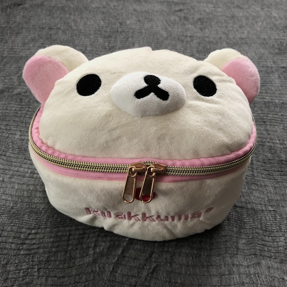 Korilakkuma Fluffy Face Vanity Pouch 20×13×13cm Kawaii San-X