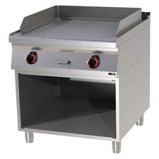 Elektro-Griddleplatte Standger&auml;t m Unterbau Grillplatte Stahl/gerillt/glat 12kW