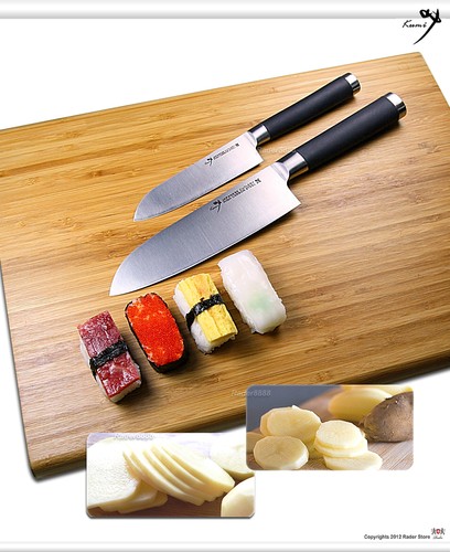 Japanese Steel Santoku Vegetable knife 6.7" & 4.8" Kit Cookware Cutlery Clasic - Picture 4 of 6