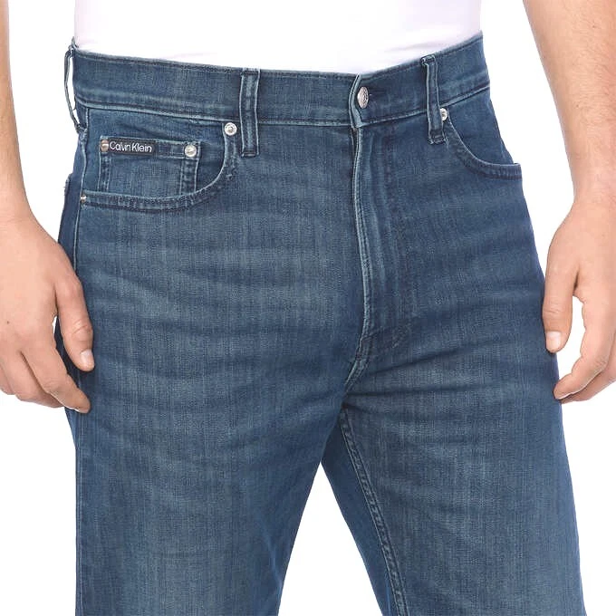 Calvin Klein Men's Slim Straight Jeans(30-42, Black/Blue, Stretch) New with Tags