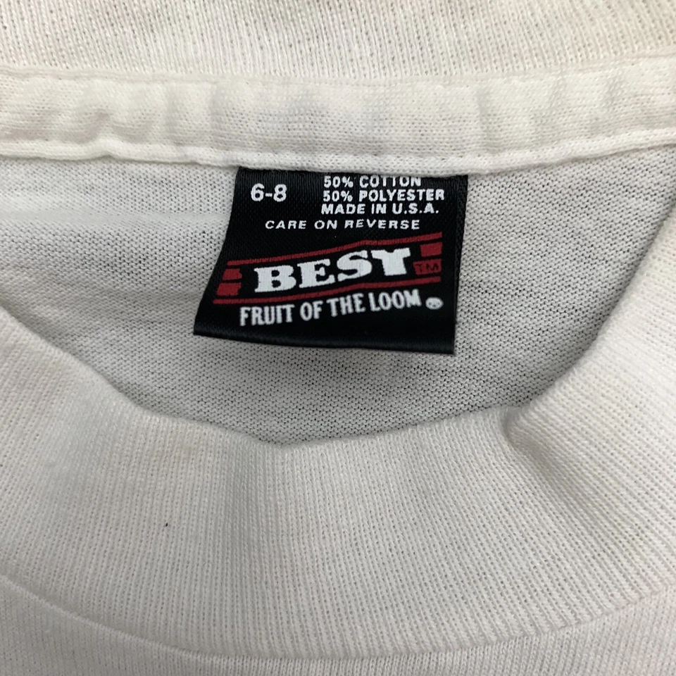 VTG 90s Single Stitch Girls T Shirt 6-8 Daddy’s Little Girl Puff Print Florida - Изображение 2 из 4