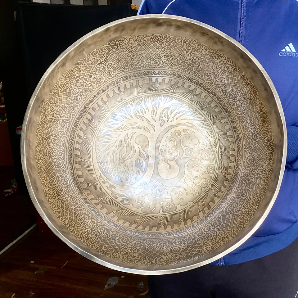 12-24" Extra Grande Árbol de la Vida Sanación Sonido Terapia de Pie Cuenco para Cantar- Foto 4 de 4