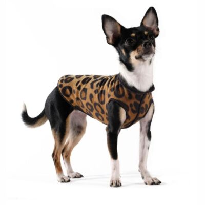 Hundepullover Goldpaw Double Stretch Fleece Leopard/schwarz