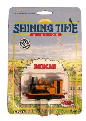 ERTL Thomas Train Duncan Diecast Estación de Tiempo Brillante 1996 NUEVO SELLADO RARO