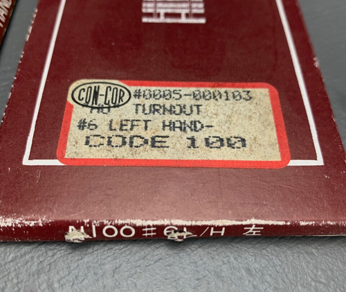 HO Shinohara #103 Code 100 #6 LH Turnout, Nickel Silver NIB! - Picture 4 of 4