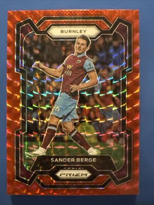 Sander Berge 2023-24 Panini Prizm Premier League RED MOSAIC #266 BURNLEY