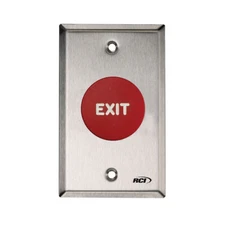 NEW RCI 908-RE-TDx32D Stainless Steel Mushroom Button EXIT Time Delay Red DPDT