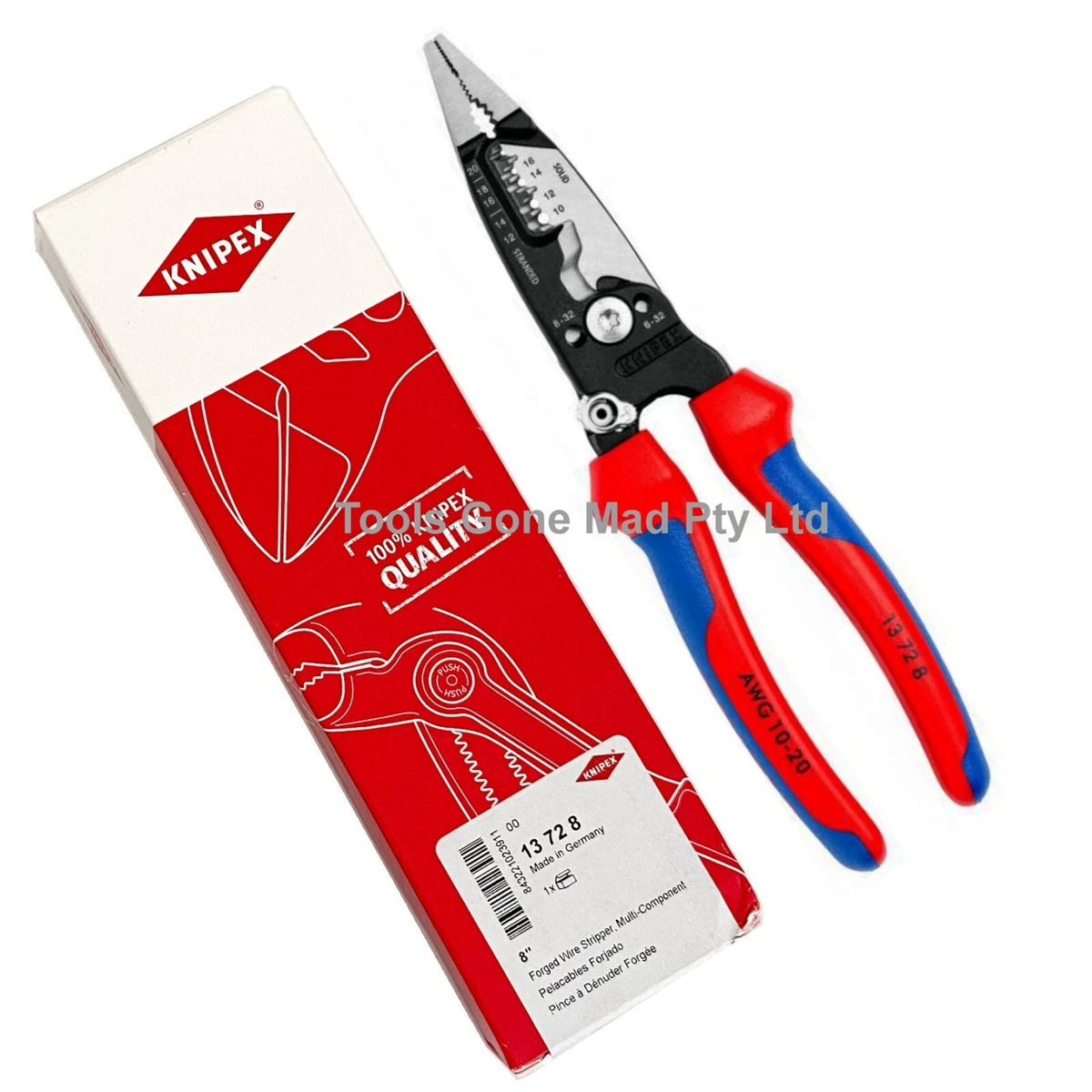 Knipex 200mm Forged Wire Stripper Multifunction Electrician Shear Pliers 13 72 8