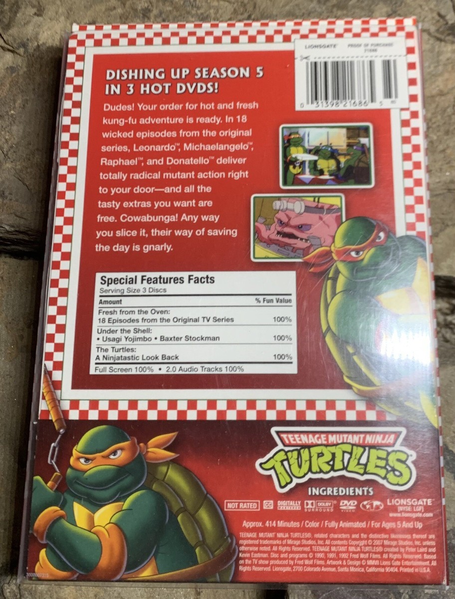 Teenage Mutant Ninja Turtles Season 5 DVD Set. Special