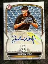 2023 Bowman PROSPECT ROOKIE AUTO Jackson Wolf. item 2