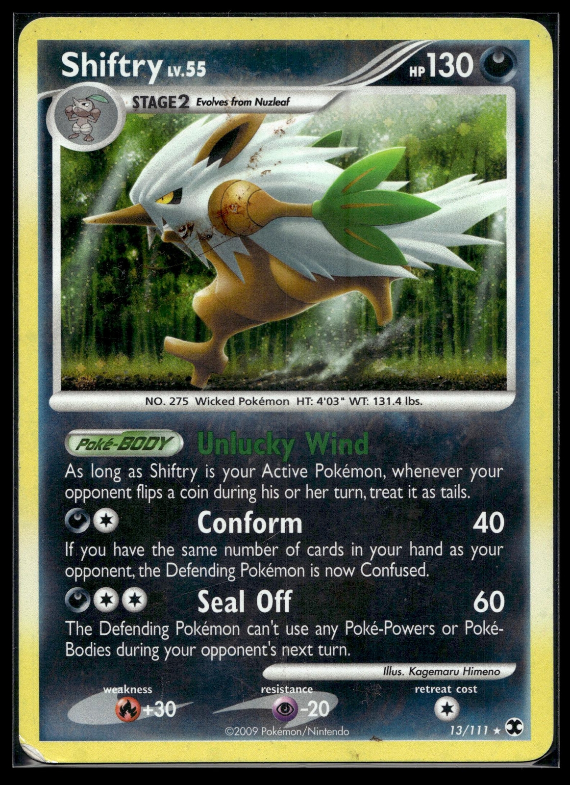 Pokemon Rising Rivals 13/111 Shiftry Reverse Holo