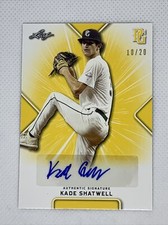 2021 LEAF PERFECT GAME AUTO KADE SHATWELL YELLOW PAPER 10/20