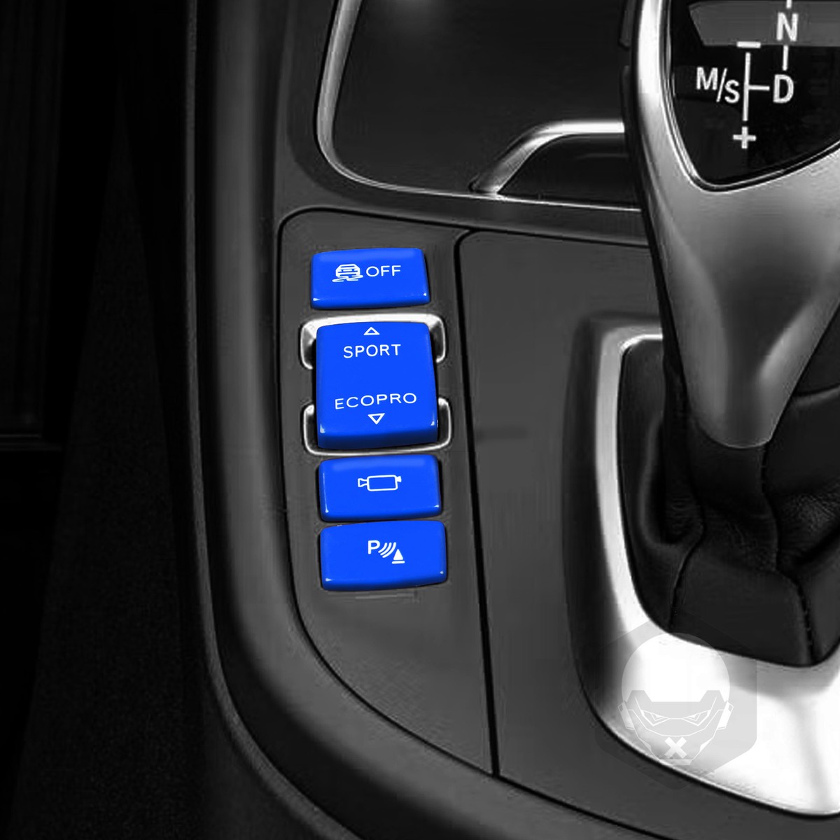 Blue Centre Console Shift Button Cover For BMW F20 F22 F30 F32 Car