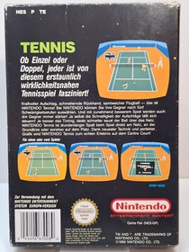 NES - Tennis - Nintendo NES Game With OVP - PAL - European Version - 12170265