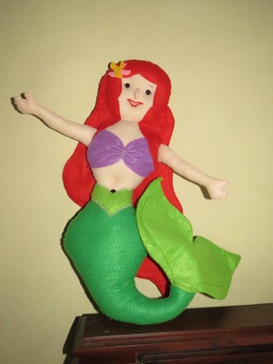 Plush Toy Princess Ariel The Little Mermaid 100 Felt Handsewn Made In Sri Lanka Ebay
