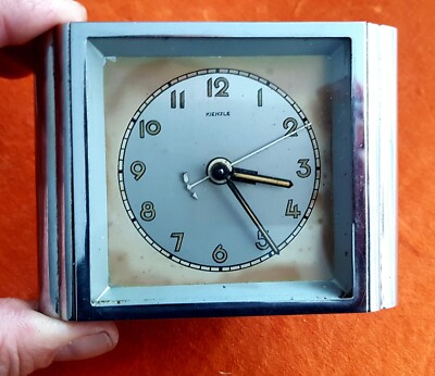 Vintage Kienzle Orologio Sveglia Viaggio Meccanico Carica Manuale Classic 