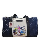 Hello Kitty And Friends White Blue With Stars Duffel Bag Carryon Suitcase New