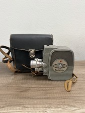 Keystone K4C 8mm Electric Eye Movie Camera Triple Lens W/ Leather Case UNTESTED