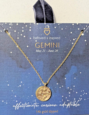 Celestial Gemini Necklace by beloved & inspired, 14K Gold Dipped Necklace!