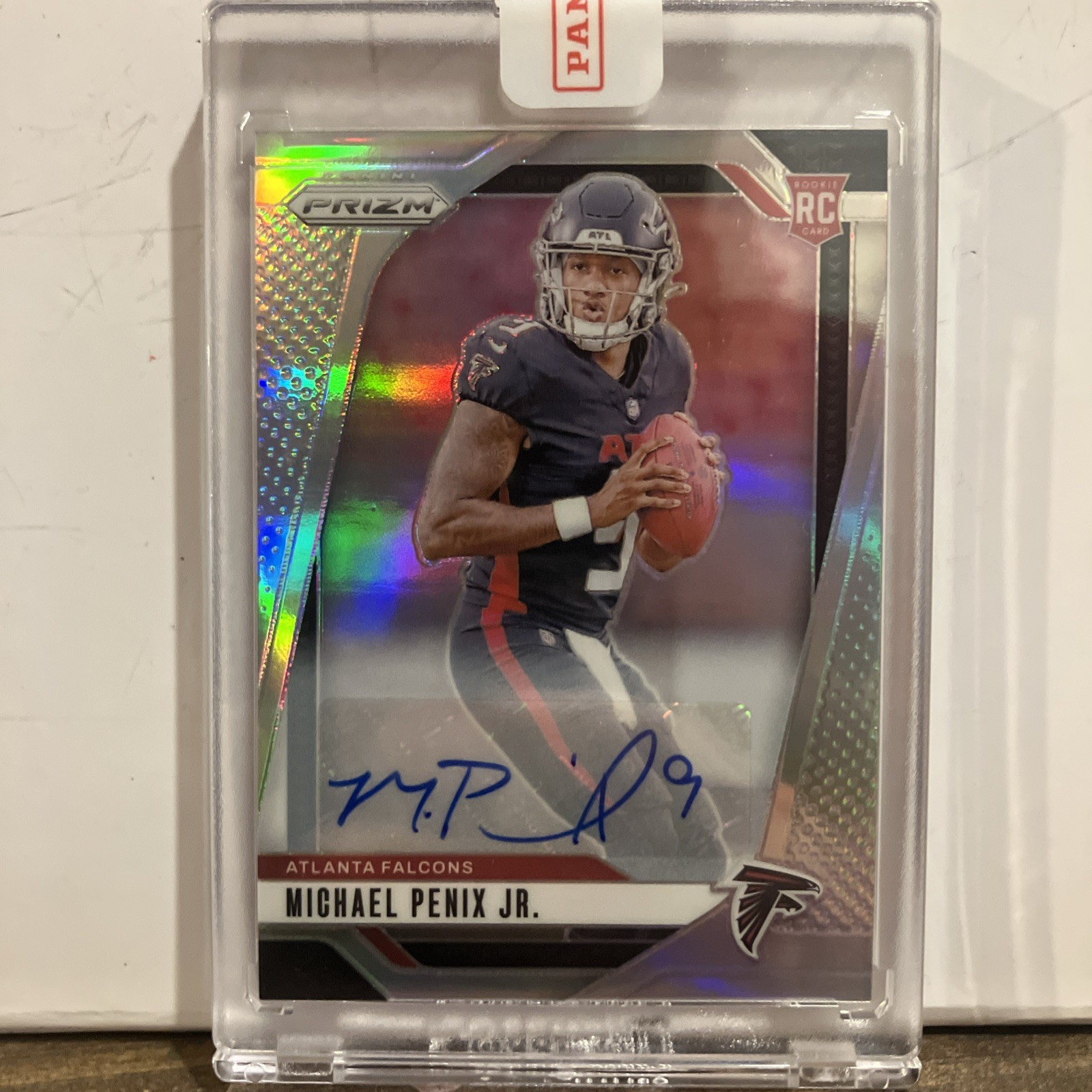 2024 Michael Penix Jr Panini Prizm Silver Auto #378 Rookie RC Atlanta Falcons