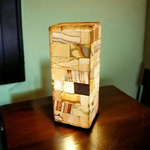 4"x4"x6" Agate Table Lamp – Night Lamp & Agate Stone Lighting for Bedroom & Home - Picture 2 of 4