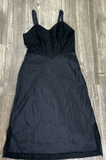 NOS Vintage Saucy Barbizon Taffreda Black Slip Little Miss Size 9 Deadstock