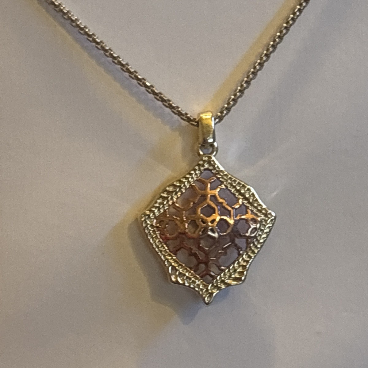 Kendra Scott Kacey 14k Yellow And Rose Gold Filigree Necklace