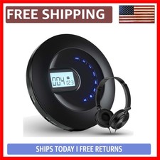 Ultimate Portable CD Player: Rechargeable, Anti-Skip, LCD Display  Headphones