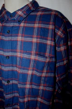mens st. john's bay flannel shirt 2XL nwt blue red plaid