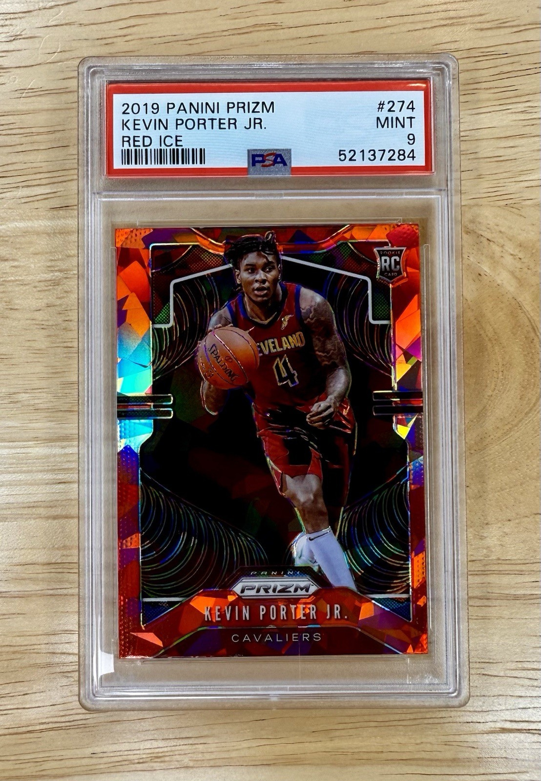 2019 Panini Prizm Kevin Porter Jr. #274 Red Ice Rookie PSA 9 Cavaliers