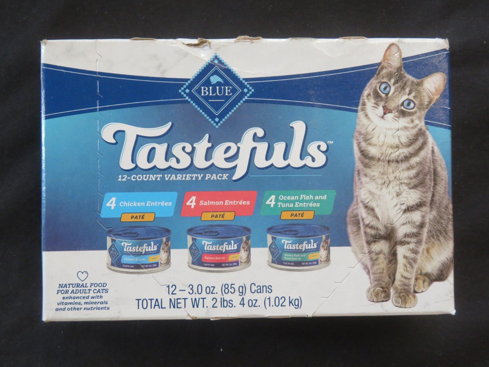 24x Blue Tastefuls Variet Cat Food 3 Oz Each Chicken Salmon Ocean Fish 4/2024