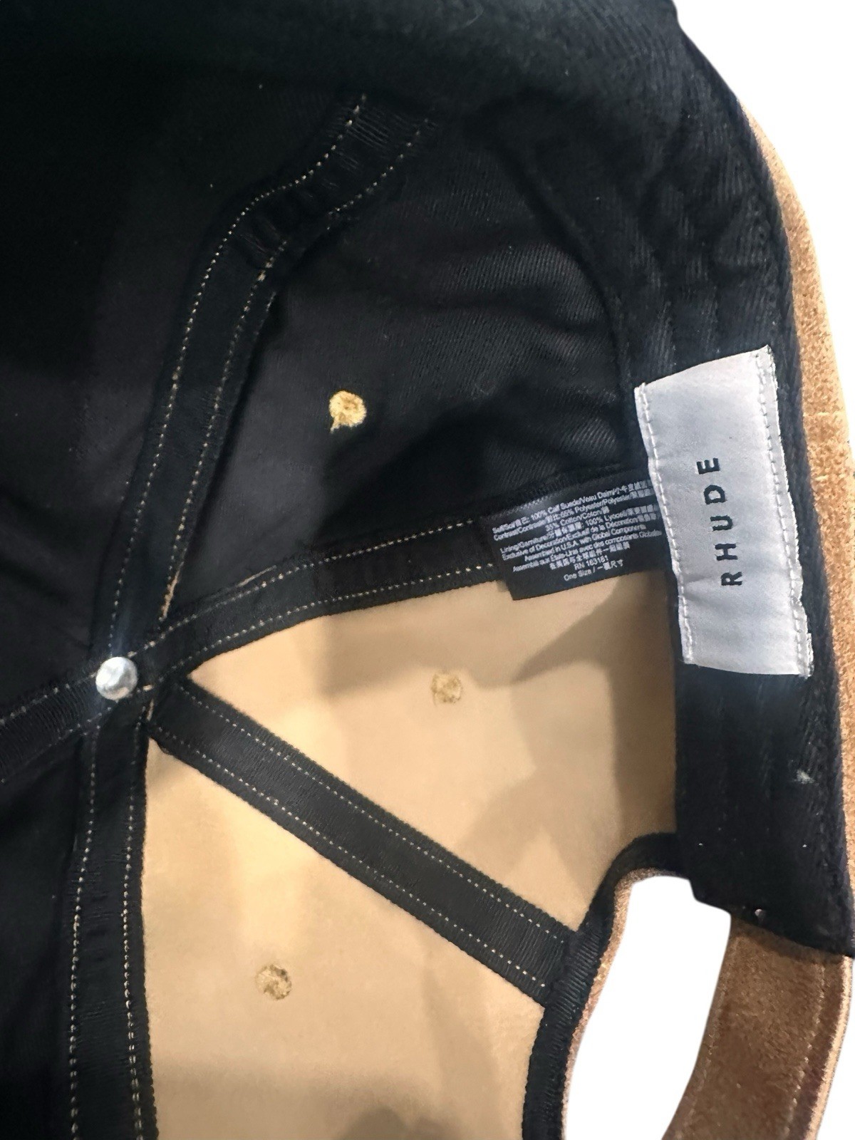 Rhude Brown Solid Pattern Baseball Cap Hat Men's … - image 3