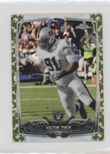 2014 Topps Chrome Mini Camo Refractor 10/99 Justin Tuck #3 5l1
