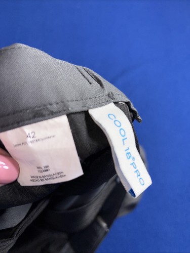 "Nuevos Pantalones Cortos Haggar Cool 18 Pro Talla 42 Cómodos Elastizados Secado Rápido 9.5"" Gris" - Imagen 3 de 3