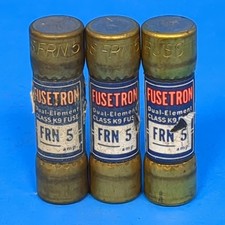  3 Bussmann Fusetron FRN 5 Class K5 Fuse 5 Amp 250V New Old Stock
