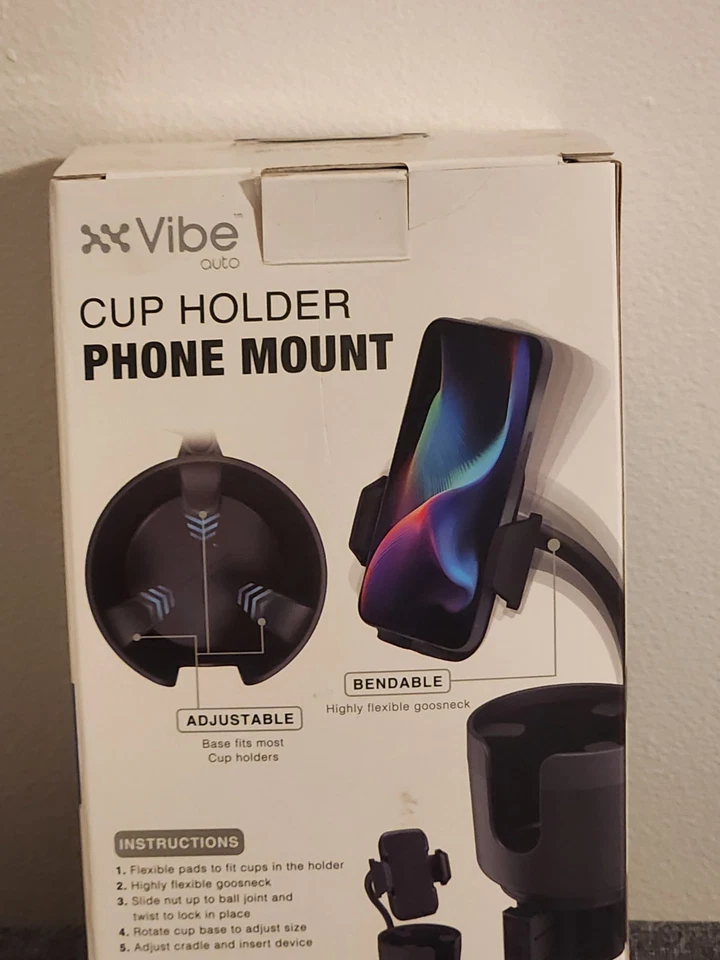 Soporte para teléfono Vibe Auto Cup Holder con brazo giratorio y bloqueo seguro Foto 3 de 4