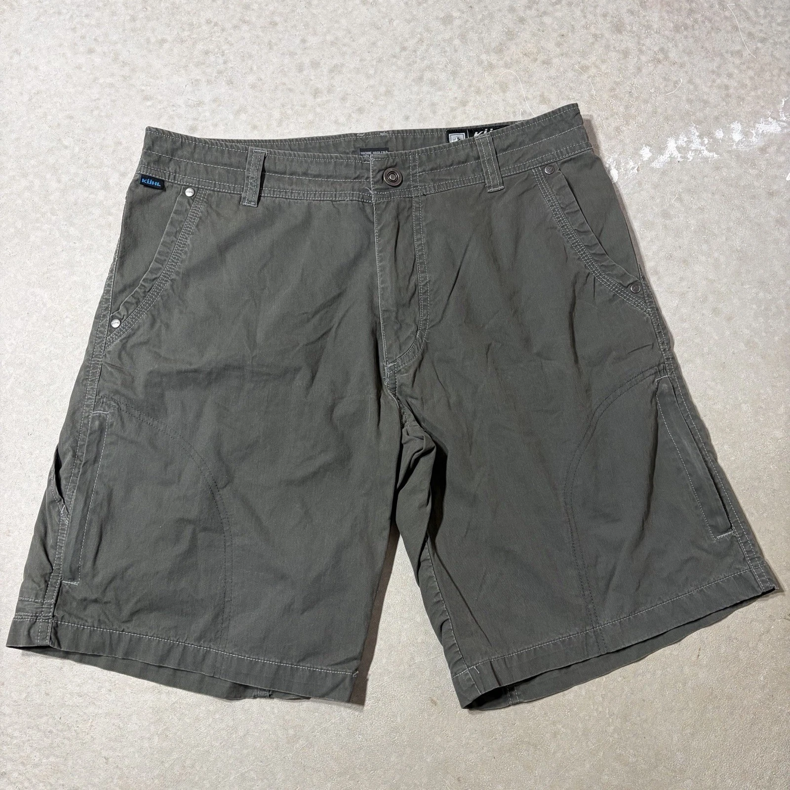 Kuhl Ramblr Series Shorts Men’s 32 Vintage Patina Dyed Outdoor Hiking