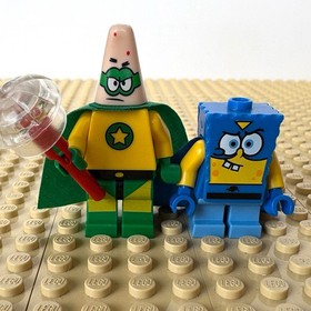 LEGO: Super Hero SpongeBob + Patrick, bob026, bob025, 3815, HEROIC HEROES, 2012
